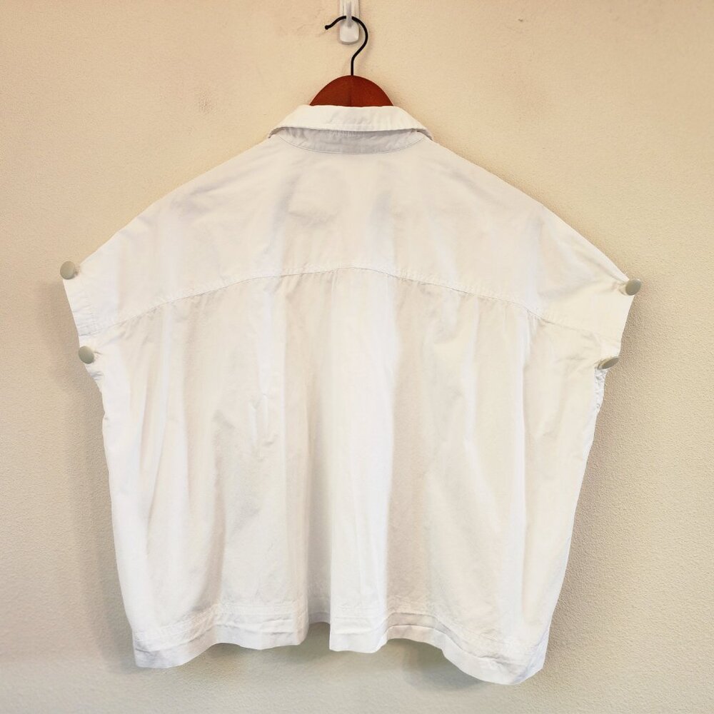 Yohji Yamamoto Takeshi Kosaka By Y's Pink Label White Shirt Removable Slv Sz 2 - Picture 5 of 16